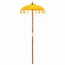 Balinesisk parasol med base Gul 95 x 95 x 260 cm