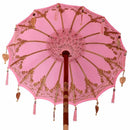 Balinesisk parasol med base Lyserød 95 x 95 x 260 cm