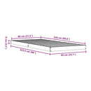 Gulvsengramme Naturfarvet 80 x 220 cm Massiv fyrretræ