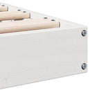 Gulvsengramme Hvid 100 x 220 cm Massiv fyrretræ