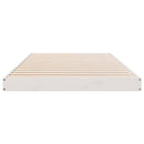 Gulvsengramme Hvid 100 x 220 cm Massiv fyrretræ