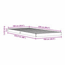 Gulvsengramme Hvid 100 x 220 cm Massiv fyrretræ