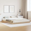 Gulv seng ramme Naturfarvet 160 x 220 cm Massiv fyrretræ