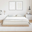 Gulv seng ramme Naturfarvet 160 x 220 cm Massiv fyrretræ
