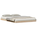 Gulv seng ramme Naturfarvet 160 x 220 cm Massiv fyrretræ