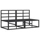 Udendørs Møbler 2 Stk Sort og Anthracit 70 x 71,5 x 71 cm Metal