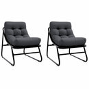Havemøbler 2 pcs Sort 60,5 x 81 x 71 cm Pulverlakeret stål