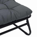 Havemøbler med pude Sort 110 x 81 x 71 cm Pulverlakeret stål