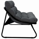 Havemøbler med pude Sort 110 x 81 x 71 cm Pulverlakeret stål