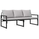 Havemøbler med pude Lysegrå 180 x 72,5 x 71 cm Polyester