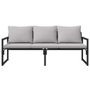 Havemøbler med pude Lysegrå 180 x 72,5 x 71 cm Polyester