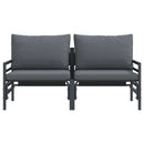 Udendørs Møbler med pude 2 Stk Antracit 80 x 80 x 71 cm Stål