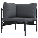 Udendørs Møbler med pude med pude Antracit 80 x 80 x 71 cm Stål
