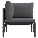 Udendørs Møbler med pude med pude Antracit 80 x 80 x 71 cm Stål
