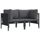 Udendørs Møbler med pude 2 Stk Antracit 80 x 80 x 71 cm Stål