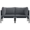Udendørs Møbler med pude 2 Stk Antracit 80 x 80 x 71 cm Stål