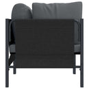 Udendørs Møbler med pude 2 Stk Antracit 80 x 80 x 71 cm Stål