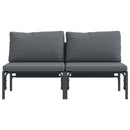 Udendørs Møbler med pude 2 Stk Antracit 80 x 80 x 71 cm Stål