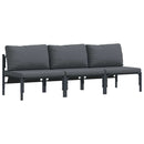 Udendørs Møbler med pude 3 Stk Antracit 80 x 80 x 71 cm Stål