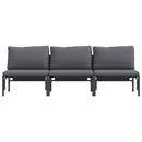 Udendørs Møbler med pude 3 Stk Antracit 80 x 80 x 71 cm Stål