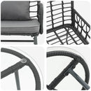 Have Spisebordssæt 3 pcs Sort og Anthracit polyrattan