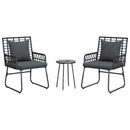 Have Spisebordssæt 3 pcs Sort og Anthracit polyrattan