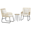 Have Spisebordssæt 3 pcs Brun og Creme polyrattan