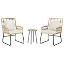 Have Spisebordssæt 3 pcs Brun og Creme polyrattan