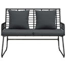 Havebænk Sort og Anthracit polyrattan