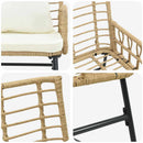Havebænk Brun og Creme polyrattan