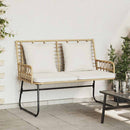 Havebænk Brun og Creme polyrattan