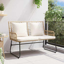 Havebænk Brun og Creme polyrattan