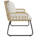 Havebænk Brun og Creme polyrattan