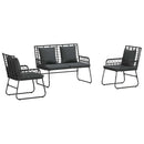 Have Spisebordssæt 3 pcs Sort og Anthracit polyrattan
