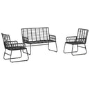 Have Spisebordssæt 3 pcs Sort og Anthracit polyrattan