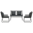 Have Spisebordssæt 3 pcs Sort og Anthracit polyrattan