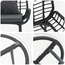 Have Spisebordssæt 3 pcs Sort og Anthracit polyrattan