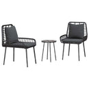 Have Spisebordssæt 3 pcs Sort og Anthracit polyrattan