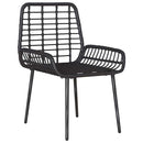 Have Spisebordssæt 3 pcs Sort og Anthracit polyrattan