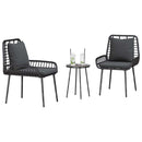 Have Spisebordssæt 3 pcs Sort og Anthracit polyrattan
