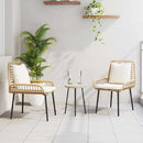 Have Spisebordssæt 3 pcs Brun og Creme polyrattan
