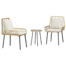 Have Spisebordssæt 3 pcs Brun og Creme polyrattan