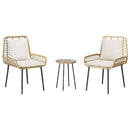 Have Spisebordssæt 3 pcs Brun og Creme polyrattan
