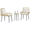 Have Spisebordssæt 3 pcs Brun og Creme polyrattan
