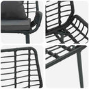 Havebænk Sort og Anthracit polyrattan