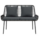 Havebænk Sort og Anthracit polyrattan