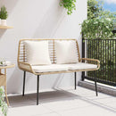 Havebænk Brun og Creme polyrattan
