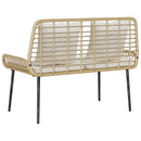 Havebænk Brun og Creme polyrattan