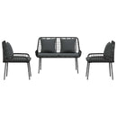 Have Spisebordssæt 3 pcs Sort og Anthracit polyrattan