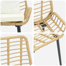 Have Spisebordssæt 3 pcs Brun og Creme polyrattan
